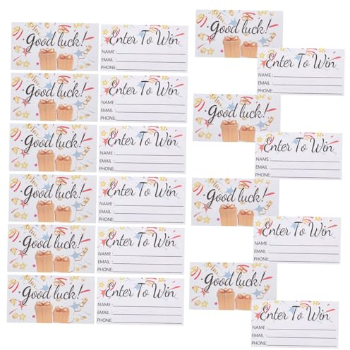 Healifty 200 pièces Billets de Loterie Papier avec Formulaire Préimprimé pour Tirage Au Sort Billets Loterie avec Lignes pour Nom et Contact Tickets pour Stands de Fête et Événements