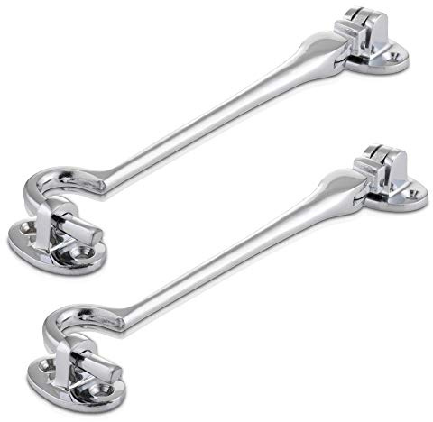 XFORT® 100mm Chrome Cabin Hook and Eye Latch, Door and Gate Latches
