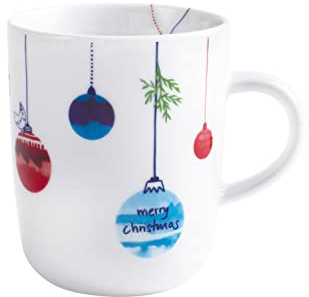KAHLA 575335A11143C Pronto Happy Cups Becher 0,35 l O Tannenbaum hochwertiger großer Kaffeebecher mit Spruch und Motiv Weihnachtsmuster und Weihnachtsdekor Geschenkidee im Adventskalender