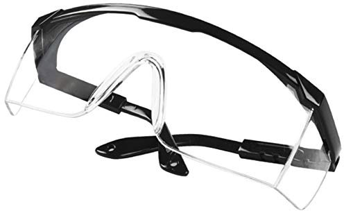 PENGQ Gafas de Seguridad/Gafas de Seguridad/Gafas de Seguridad de Laboratorio de Trabajo/Prueba de Goteo misceláneas de Gafas. (Color : Black)