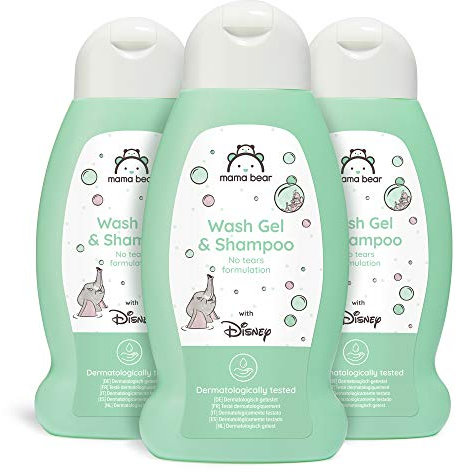 Amazon-Marke - Mama Bear - Disney - Baby-Waschgel und Shampoo (Keine-Tränen-Formel) - 3-er Pack x 300ml