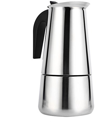 Joyzan Caffettiera In Acciaio Inox, 100/200/300/450ml Macchina Per Caffè Espresso Piano Cottura Moka Inossidabile Tazze Brewer Riutilizzabile Piani Campeggio Cappuccino Macchiato Cucina Ufficio