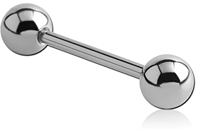 Pain-is-Art Hantel 2,0-10,0 mm aus 316L Chirurgenstahl in silber - Größenwahl - Piercing Straight Barbell