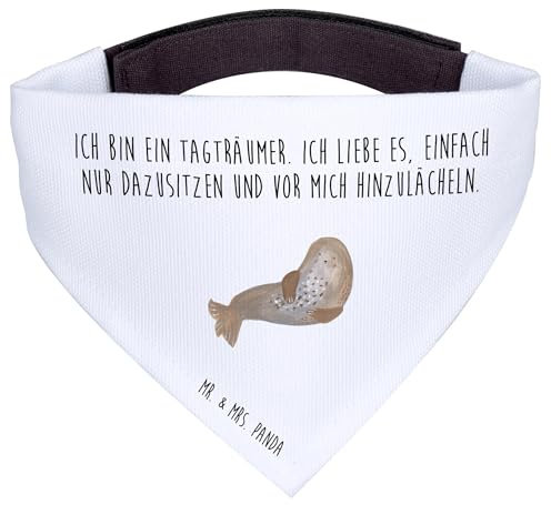 Mr. & Mrs. Panda Hundehalstuch S Robbe Lachen - Geschenk, Hunde, Robben, Strand, Nordsee, Tuch, Ostsee, Meerestier, Kleine, Halstuch, Lustige Sprüche
