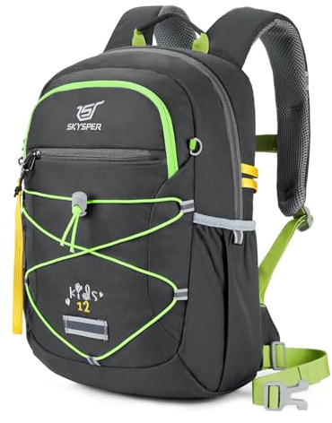 SKYSPER Zaino per Bambini e Bambine 12L per 3-8 anni Comodo Zaino da Trekking per Bambini
