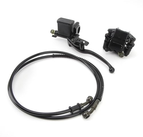 Conjunto de Freno de Disco Hidráulico de Mano Trasera Cilindro Maestro de Freno Hidráulico Pinza Kit de Freno de Disco Hidráulico para 50 Cc 70 Cc 90 Cc 110 Cc 125 Cc 150 Cc ATV