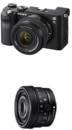 Sony Alpha 7C Spiegellose E-Mount Vollformat-Digitalkamera ILCE-7C (24,2 MP, 7,5cm (3 Zoll) Touch-Display, Echtzeit-AF) inkl. 28-60mm & 40mm f2.5 Objektiv - Schwarz