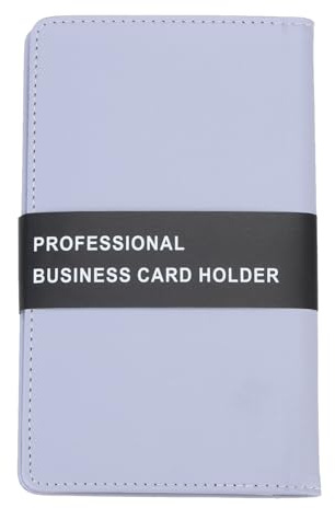 PATIKIL Portatarjetas de Visita de Cuero, Organizador de Tarjetero Profesional para Libros de Tarjetas de Visita con Capacidad para 240 Tarjetas Diferentes, Color Púrpura