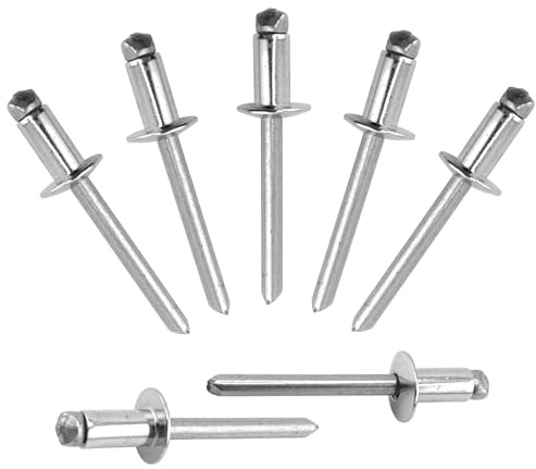 ALLCLEAN 50 Pcs 1/4 x 1/2 Stainless Steel Blind Pro Rivets,6.4 x 12mm Pop Rivets,Stainless Steel Grip and Stainless Steel Mandrel