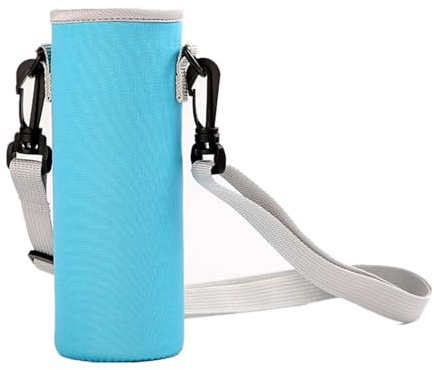 Water Bottle Sleeve Insulator 1500ml Glass Bottle Cover Holder Carrier 50oz with Shoulder Strap Insulated Warm Hands Outdoor (Blue)