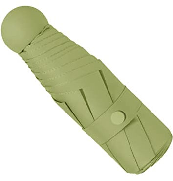 WRITWAA Parasol De Voyage Mini Baleines Parapluie Compact Ultraléger Anti-uv Vert Matcha
