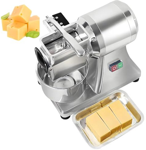 BDJSN Macina Formaggio Commerciale da 550 W, Grattugia Elettrica in Acciaio Inossidabile Resistente con Contenitore, per Grattugiare Formaggio, Arachidi, Pangrattato
