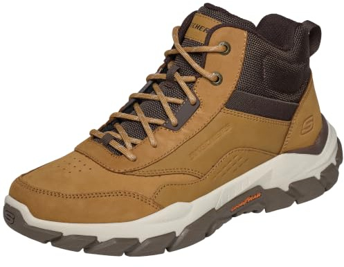 Skechers Santoro Hopkins Botte de randonnéeHomme | Coupe décontractée, mousse à mémoire de forme refroidie à l'air, semelle extérieure en caoutchouc Goodyear, antidérapante