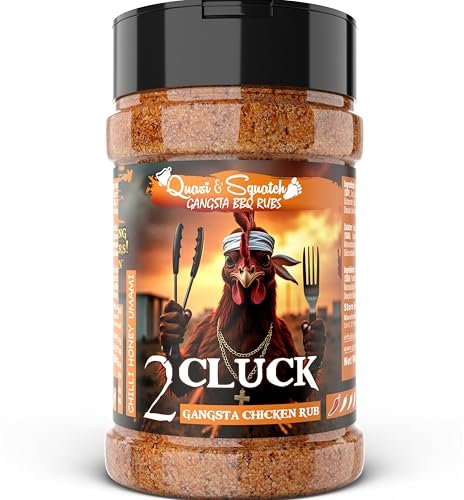 Hot Honey Chicken Rub by Quasi & Squatch | BBQ Seasoning for Wings, Thighs & Smoked Chickens | Gangsta Rubs Range | Smoked Paprika, Garlic & Soy | 230g Jar