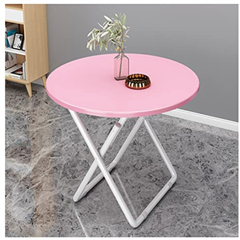 Tragbarer runder Balkontisch mit Metallhalterung und Marmor-Tischplatte, kleiner Esstisch für Küche oder Couchtisch (Größe: 80 cm, Farbe: 3)