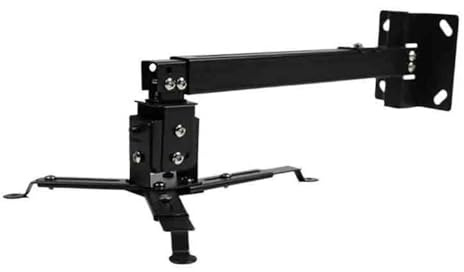 Soporte de techo para proyector de color negro ajustable de 43 a 65 cm, soporte de techo para DLP LCD LED, soporte de proyector