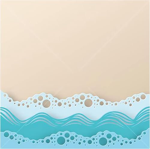 Ocean Beach Wave Metal Cutting Dies Special Summer Background Stencil Decorative Gift Craft for DIY Scrapbooking Die Cutting Art Embossing