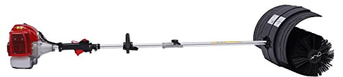 52CC 2 Stroke Gas Powered Brush Broom Sweeper Artificial Grass Patios Driveways Clean 6500-8500 rpm Barrido Nieve, Leaves, Soil, Mud and Various Types of Dirt