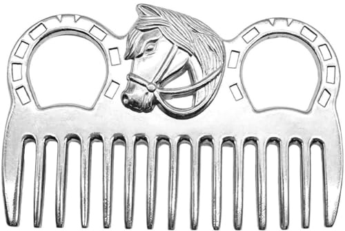 Ericetion Peigne en Alliage D'aluminium pour Chevaux, Peigne À Crinière Queue, Outil De Toilettage en Métal