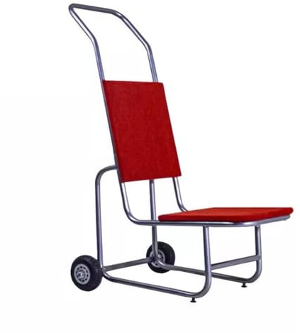 Chariot de transport robuste avec roues en caoutchouc – Chaises empilables et tables de banquet faciles à déplacer, parfait pour les événements et les mariages – Solution portable et pratique