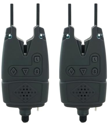 Zeroupshop Alarma de mordida de pesca de carpa con ajuste de tono de volumen ajustable y ajustes de sensibilidad, indicador de luz LED multicolor - negro, para pescadores y pesca al aire libre (4