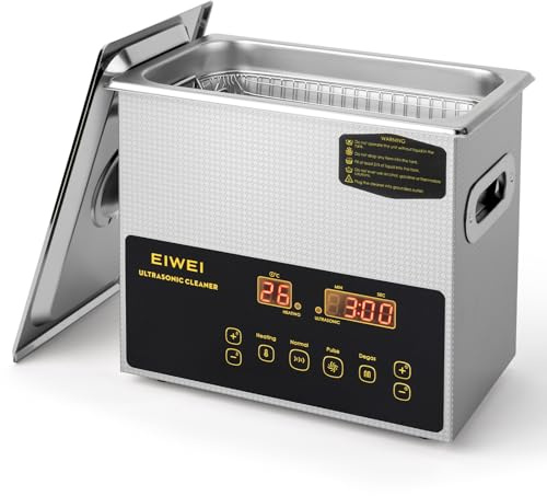 EIWEI Ultraschallreinigungsgerät 3L Mit Zwei Leistungsstufen (Voll-/Halbleistung), Heizung, Timer & Entgasungsfunktion – Ideal Für Vergaser, Bauteile, Schmuck, Brillen, Zahnprothesen, Leiterplatten