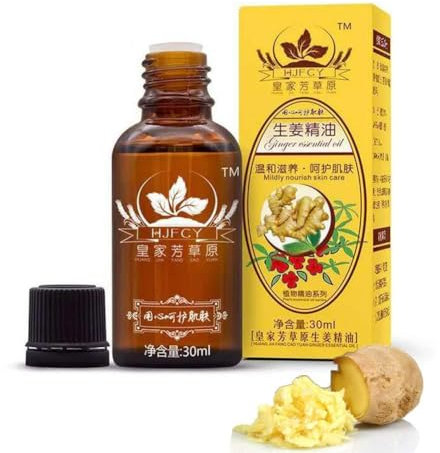 Ingweröl, Ingwer ätherisches Öl, Spa Massageöle, Pflanzliches ätherisches Öl, Lymphatic Drainage Ingwer ätherisches Öl [ 100% PURE Natural ] 30ml