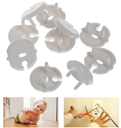 Yanhonin 10pcs Cache Prise Bebe Français - pour La Sécurité Enfant Domestique, Couvercle De La Prise Courant