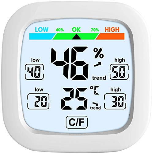 infactory Hygro Thermometer: Digitales Hygrometer und Thermometer mit Trendanzeige und Komfortindex (Multifunktions, Elektronische Thermo-Hygrometer, Magnet)