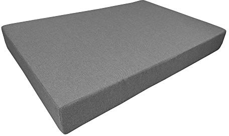 chilly pilley Palettenauflage Schaumflocken Palettenkissen Palettenpolster Palettenmöbel Palettensofa Rückenlehne Gesteppt Sitzkissen Abnehmbar Seitenkissen Set (Sitzkissen 120x60x12, Grau)