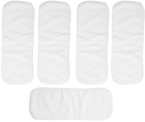 Baby-Stoffwindeln, wiederverwendbare Windeleinlagen, Baby-Stoff-Mikrofaser-Einlagen für Baby-Einlagen Super saugfähig, 3-lagig für Babys(Fünferpack, 35 * 13,5 cm)