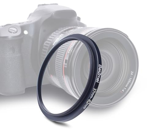 Filtro adaptador de 37 mm a 62 mm. Compatible con todas 37 mm. Objetivo de 62 mm, UV, ND,CPL,filtro,37 mm lente a 62 mm. Cámara Filtro (37-62 mm)