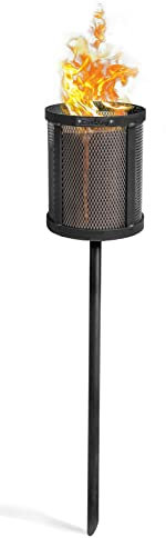 gartendekoparadies.de Braciere per fuoco svedese Altezza totale 105 cm Braciere Decorazione da giardino in acciaio