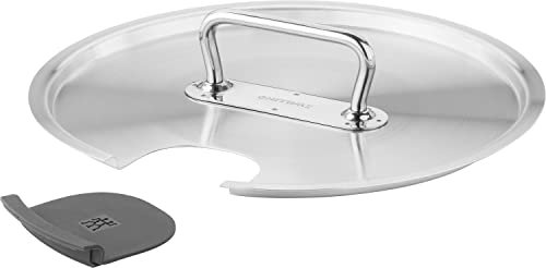ZWILLING Pro S Sous-vide Deckel 24 cm, 18/10 Edelstahl, mit Aussparung und Silikonkappe zum Verschließen