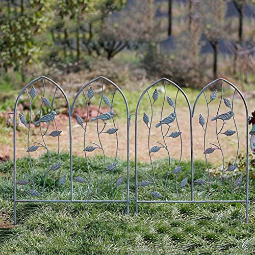 Gartenzaun Rankgitter Rankhilfe Garten Gartenzäune Metall Vintage Zaun Gartenstecker Rasenkanten Beetzaun Pflanzenstützen wetterfestes Rankgitter für Gartendeko Deko Kletterpflanzen,Rosen,Reben