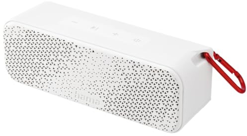 Hama | Bärbar Bluetooth-högtalare (trådlösa högtalare, IPX4 stänktest, 8W effekt, 10H musik, snabb laddning, 2.500 mAH) Vit