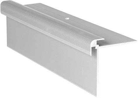 130 cm Treppenprofil CLASSIC 7 mm - Treppenkantenprofil für Treppenverkleidung und Treppenrenovierung - Farbe: Silber