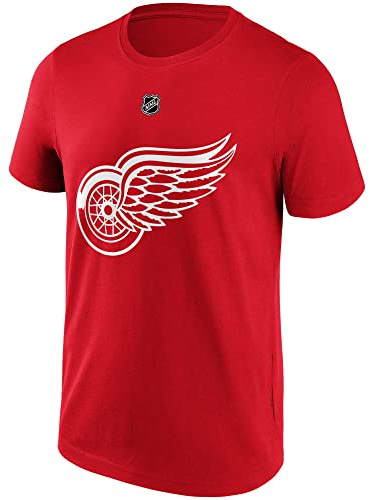 NHL Detroit Red Wings Moritz Seider #53 T-Shirt Name Number Playershirt rot