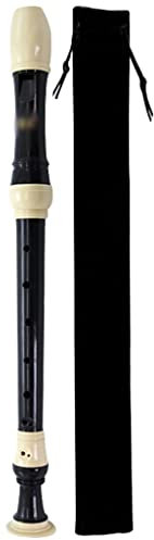 Blockflöte 8-Loch-F-Tastenblockflöte Im Deutschen Stil, Schüler Spielen Das Instrument Klarinette, Musiker Spielen Barockblockflöten, Aufbewahrungstasche + Reinigungsstab (Color : Schwarz, S : Baroq