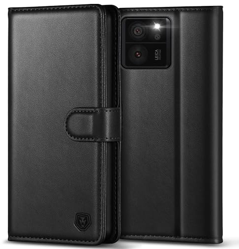 Handyhülle für Xiaomi 13T/13T Pro Hülle Premium PU Leder Xiaomi 13T 5G Klapphülle Case Brieftasche Kartenfach Ständer Magnet Etui Handytasche Cover Schutzhülle für Xiaomi 13T Pro 5G - Schwarz