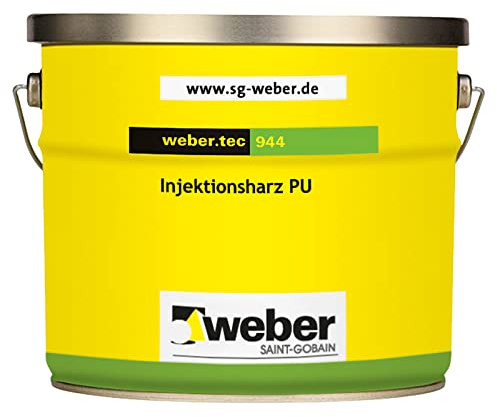 weber.tec 944 Injektionsharz PU, Graugelb, Polyurethan, 1 kg, Wasserundurchlässig, Beton und Mauerwerk