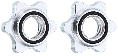 sourcing map Barbell Collar Screw Clamps, Anti-Slip Spin Lock Collar Clamps for Barbell Dumbell Weight Lifting