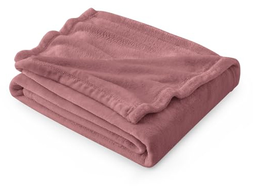 BEDSURE Kuscheldecke Flauschig Decke Fleecedecke - 130x150cm, Dunkelrosa | Weich Wohndecke, Wohn- & Kuscheldecken Sofa überwurfdecke, Tagesdecke, Sofadecke, Couch Blanket, Geschenke für Frauen
