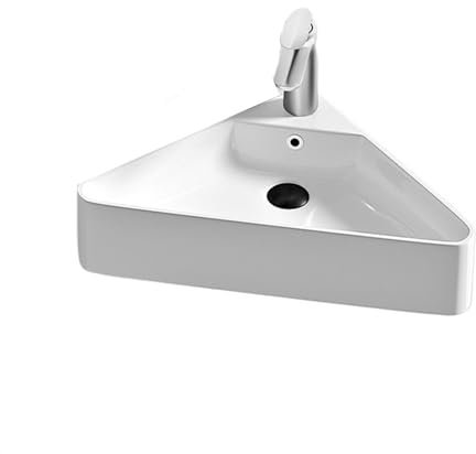 Huangj-0527 Vanity Sink Basin Personalized Corner Washbasin High Temperature Ceramic Triangle Bathroom Sinks Space-saving Wall-mounted Sinks Bathroom Vessel Sink