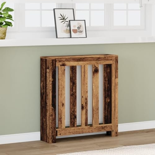 Brokky Heizkörperverkleidung Altholz-Optik 78x20x82 cm HeizköRperabdeckung Wohnungseinrichtung HeizköRper Abdeckung Holzwerkstoff - 852733