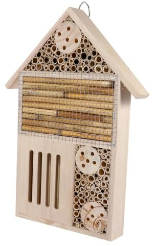 Milisten Insektenhotel Aus Holz Für Garten Bee Hive Nistkasten Für Marienkäfer Schmetterlinge Und Dekorative Insektenunterkunft Für Außenbereich