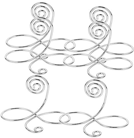 SOLUSTRE 6St Tischkartenhalter Fotohalterclips Hochzeitstischhalter Fotohalter für Tische Geschäftspostkartenständer büromaterial bürogadges Fotohalterständer Zettelhalter Metall Silver