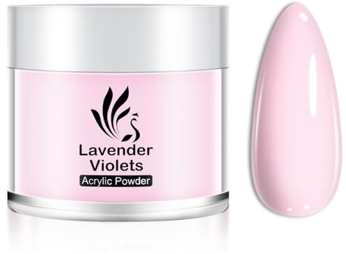 Lavender Violets Pink Dipping Powder 30g - Dip & Acrylic Powder for Natural Base & Nude French Manicure | Strengthening, 3D Builder Carving, Air Dry | Salon & DIY Nail Art N103