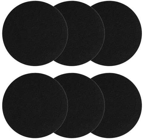 LXUEJIE 6 Pack Charcoal Filters for Compost Bucket, 7.25 inch Round Activated Carbon Replacement Filters for Kitchen Compost Bins Kitchen Composts Bin Charcoal Filter Replacements