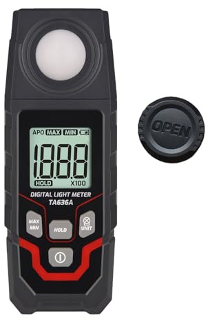 Uqezagpa Luxmètre numérique léger pour des données précises de mesure de la lumière avec écran LCD et plusieurs unités